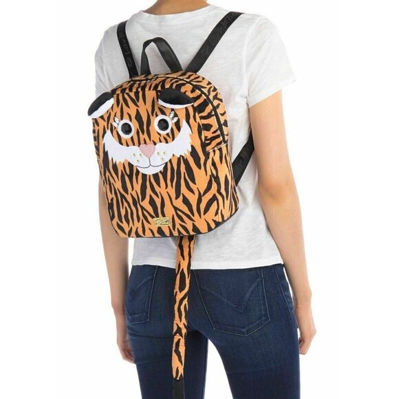 Betsey Johnson Handbags - Betsey Johnson Spike Tiger Backpack Purse Kitsch Animal Print Bag New with Tag